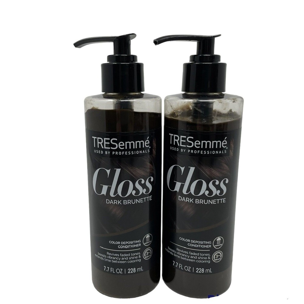 TRESemme Gloss Dark Brunette Color Depositing Conditioner 7.7 Fl Oz  QTY 2